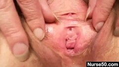 Filthy mature lady toys her hairy pussy with speculum Thumb