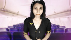 Hottie flight attendant lets u fuck her and cumshot her face (FULL MOVIE) Thumb