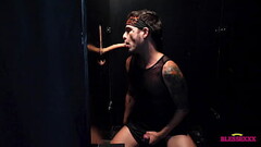 Straight male at glory hole Thumb