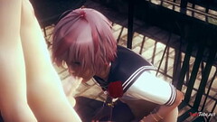Yaoi Sexy femboy blowjob and fucked in a park Thumb
