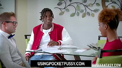 UsingPocketPussy - Black StepSister Freeused by and Class Tutor - Lacey London Thumb
