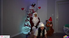 thought she was getting presents ended up getting Santa Dick Thumb