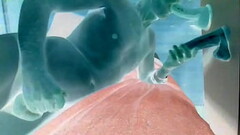 Sucking &amp_ cum shot in this full on oral dildo worship video. Alien inspired oral fantasy in art  Thumb
