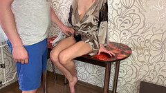 I took advantage of the wet pussy of my friend'_s mom on the kitchen table Thumb