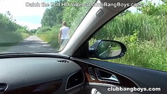 Cumming on his ass in public Thumb