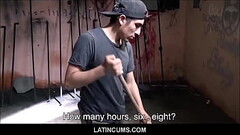 LatinCums.com - Twink Latino Worker Teen Boy Fucked By Producer For Cash POV Thumb
