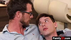The beautiful young stepson happily takes to his stepdad&rsquo_s horny advances Thumb