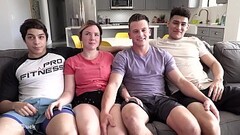 TEEN ORGY - big cock splits holes and 1st time rimming! Thumb