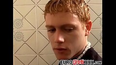 Euro twink Iori Serrano sucks cock and banging at urinals Thumb