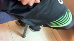 Jacking off in my basketball shorts 3 cumming through them Thumb