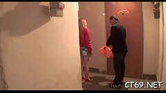 Ribald pussy aperture of a horny babe gets fucked in different poses Thumb